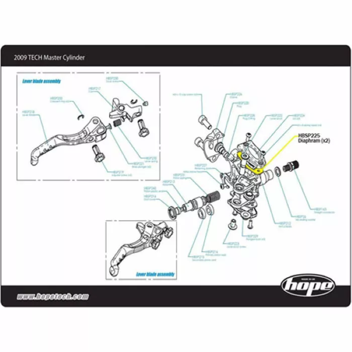 Hope Tech Master Cylinder Lid Diaphragm - Billede 2